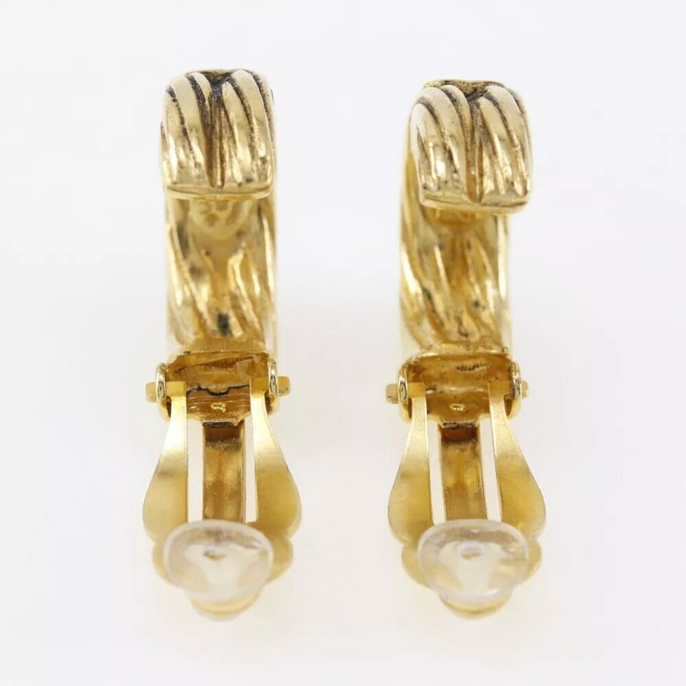 CHANEL Earring Plated Gold 11g Women - Picture 4 of 9